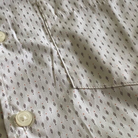 KENNETH COLE REACTION Mens Short Sleeve Button Down Shirt Size Small White Combo - Picture 10 of 10